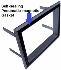 MAXDEN's self-sealing, pneumatic-magnetic gasket